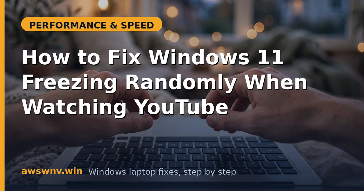 How to Fix Windows 11 Freezing Randomly When Watching YouTube