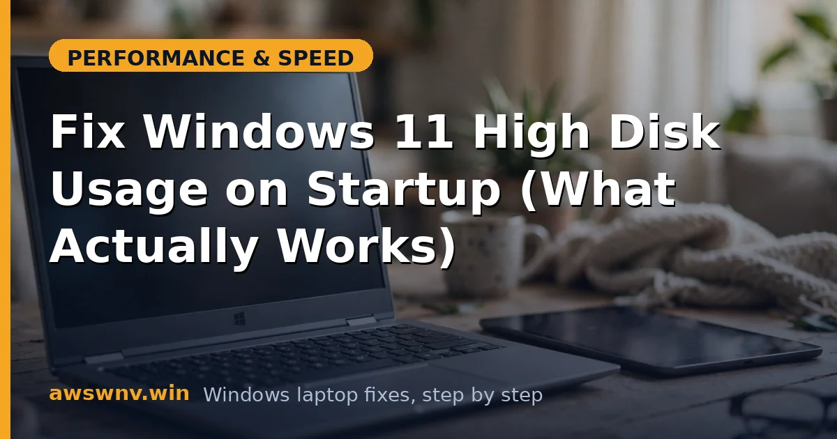 Fix Windows 11 High Disk Usage on Startup (What Actually Works)