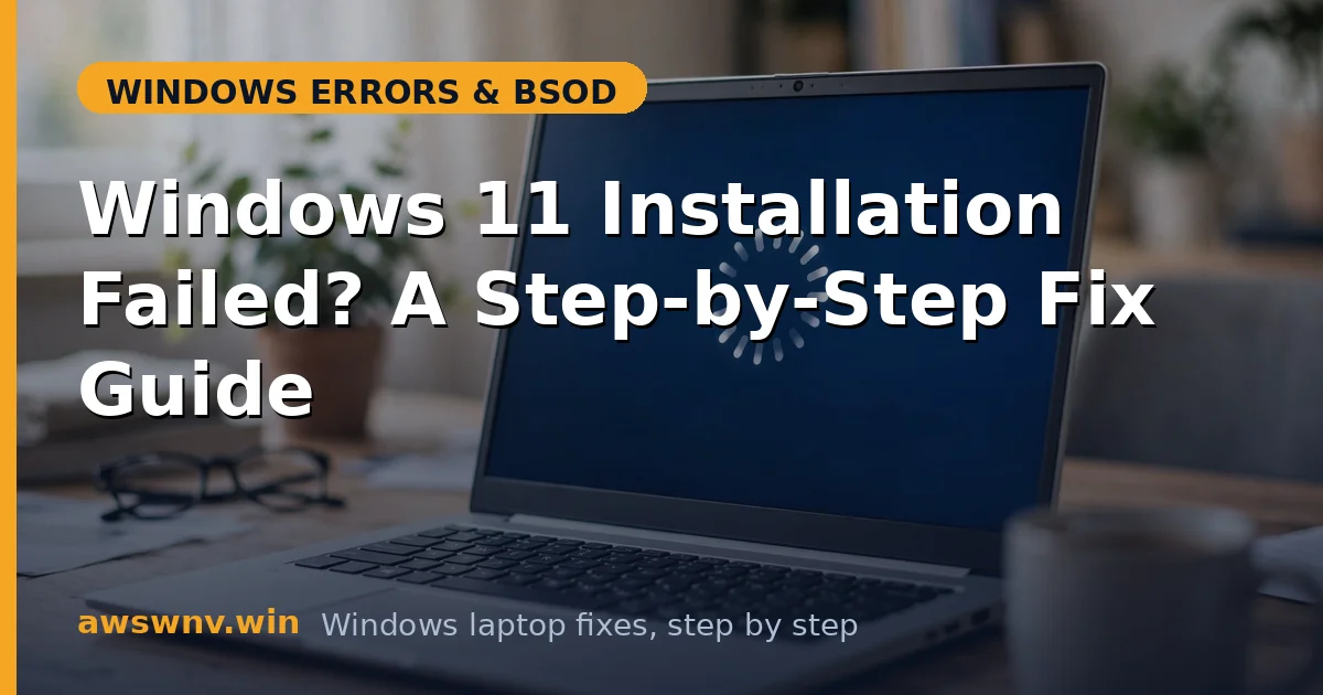 Windows 11 Installation Failed? A Step-by-Step Fix Guide