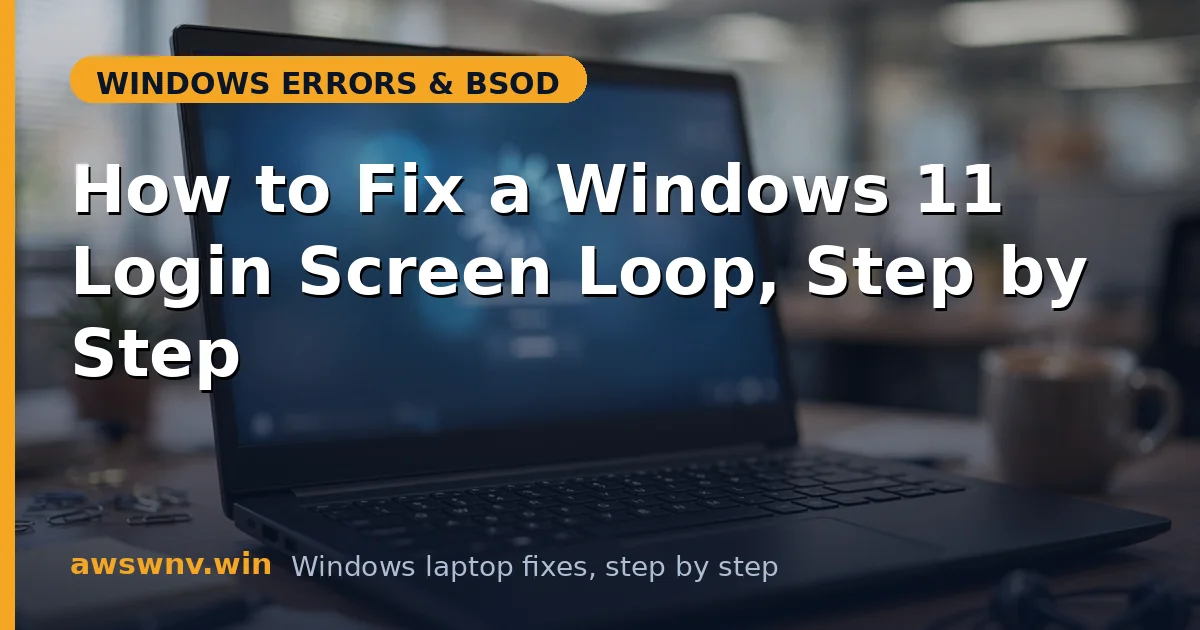 How to Fix a Windows 11 Login Screen Loop, Step by Step