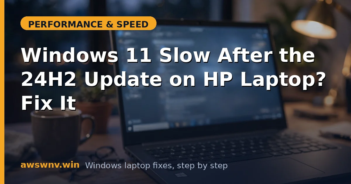 Windows 11 Slow After the 24H2 Update on HP Laptop? Fix It