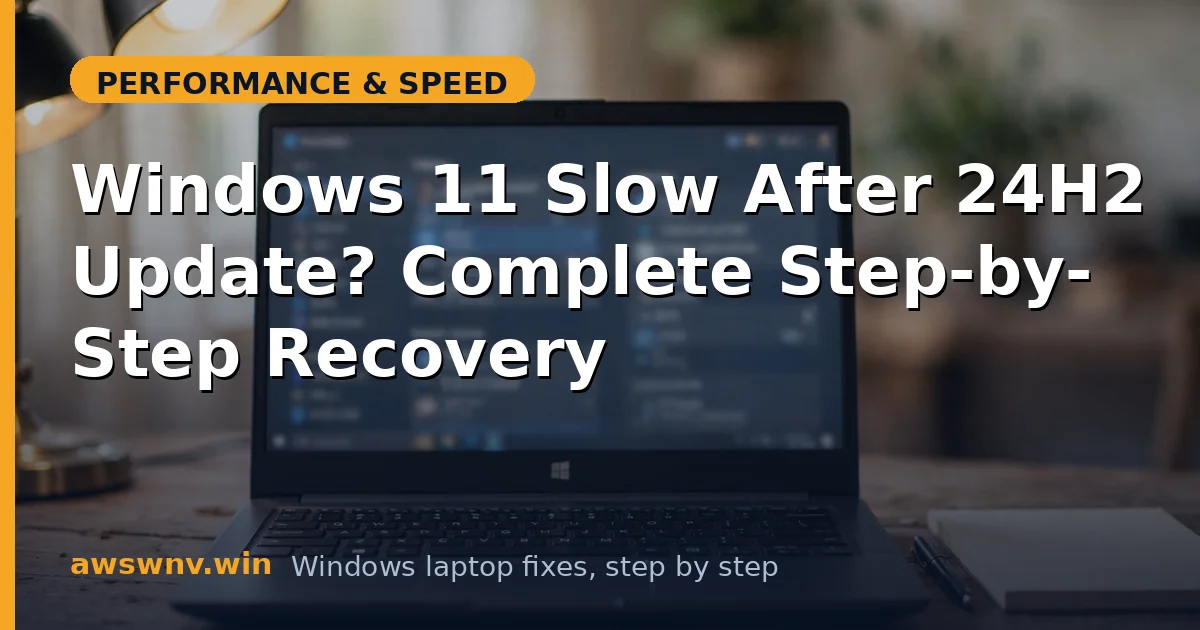 Windows 11 Slow After 24H2 Update? Complete Step-by-Step Recovery