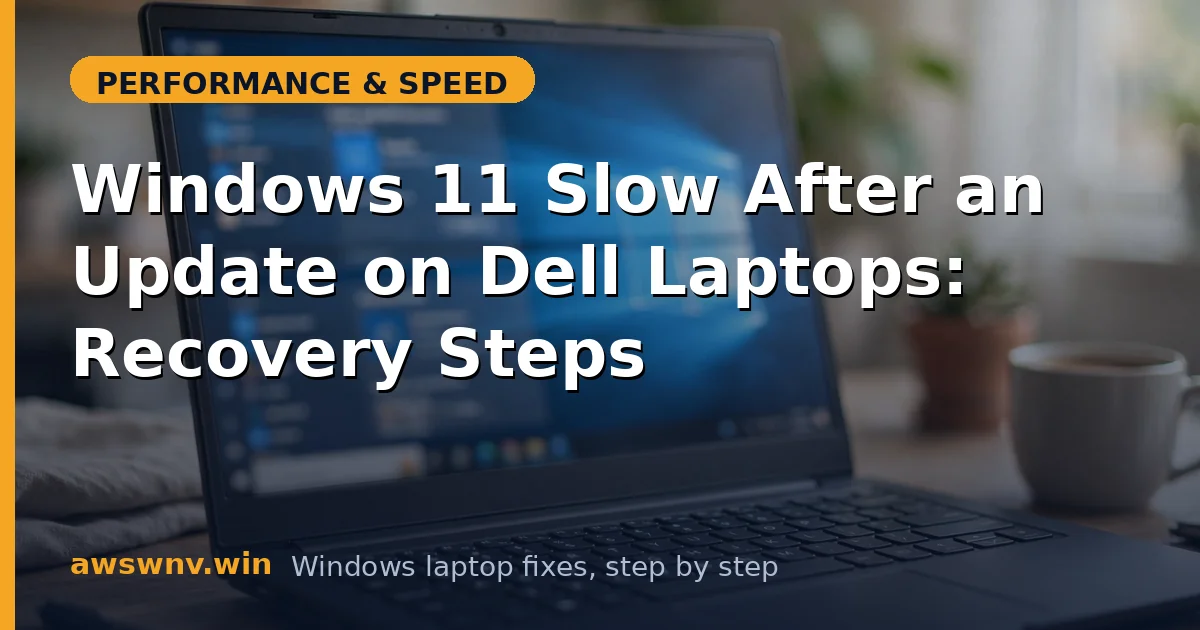 Windows 11 Slow After an Update on Dell Laptops: Recovery Steps