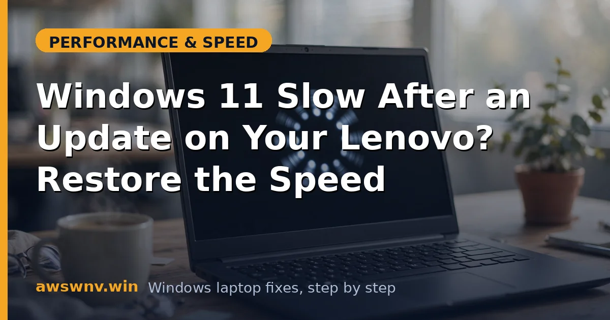 Windows 11 Slow After an Update on Your Lenovo? Restore the Speed
