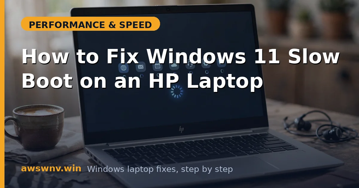 How to Fix Windows 11 Slow Boot on an HP Laptop