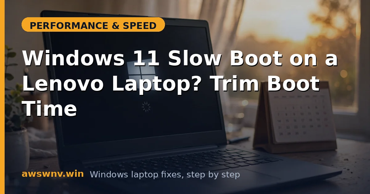 Windows 11 Slow Boot on a Lenovo Laptop? Trim Boot Time