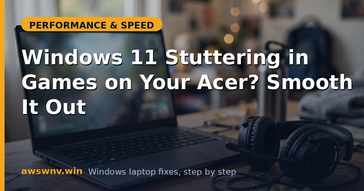Windows 11 Stuttering in Games on Your Acer? Smooth It Out
