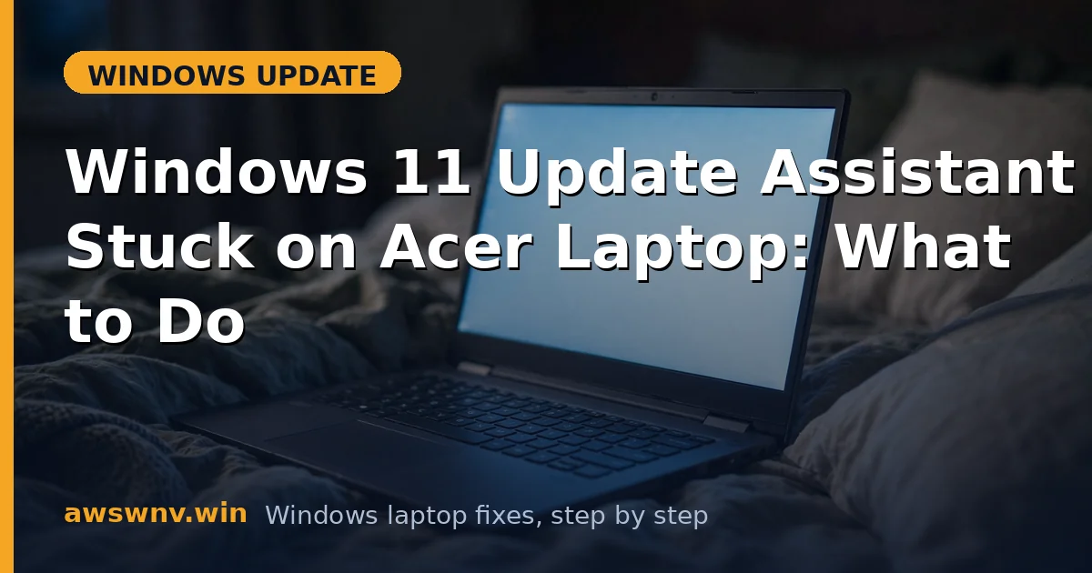 Windows 11 Update Assistant Stuck on Acer Laptop: What to Do