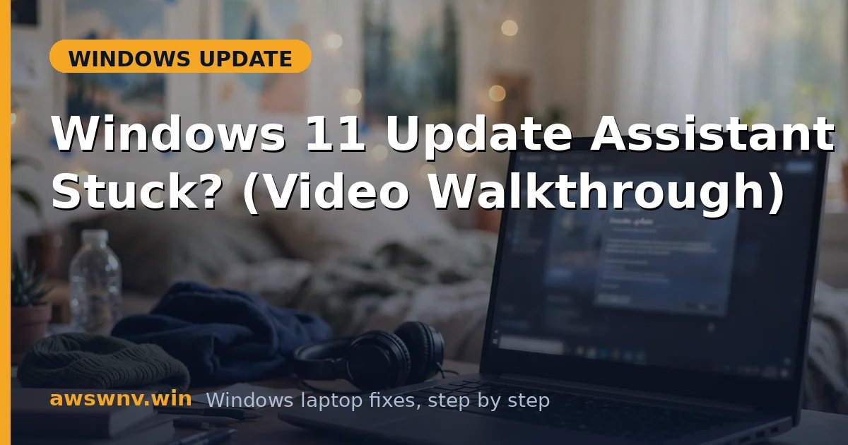Windows 11 Update Assistant Stuck? (Video Walkthrough)