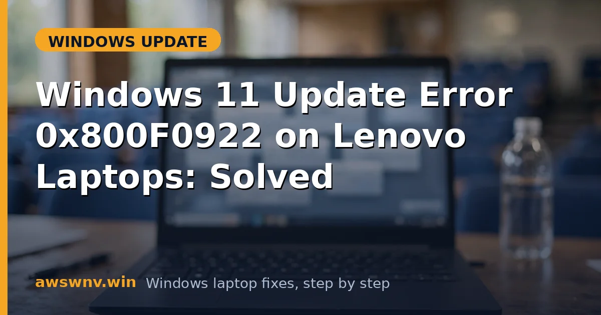 Windows 11 Update Error 0x800F0922 on Lenovo Laptops: Solved