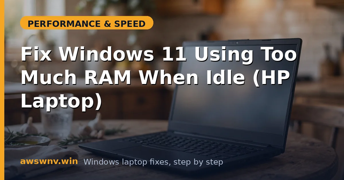 Fix Windows 11 Using Too Much RAM When Idle (HP Laptop)