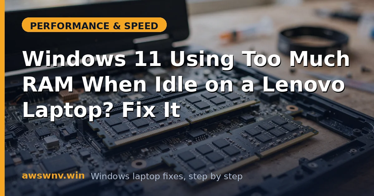 Windows 11 Using Too Much RAM When Idle on a Lenovo Laptop? Fix It