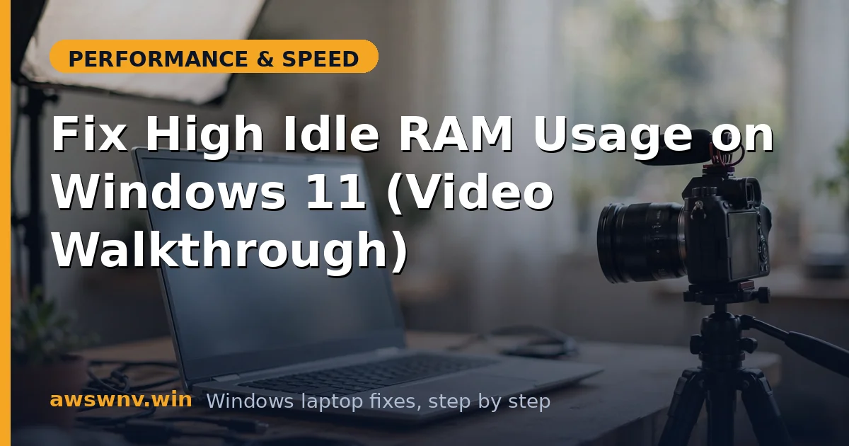 Fix High Idle RAM Usage on Windows 11 (Video Walkthrough)