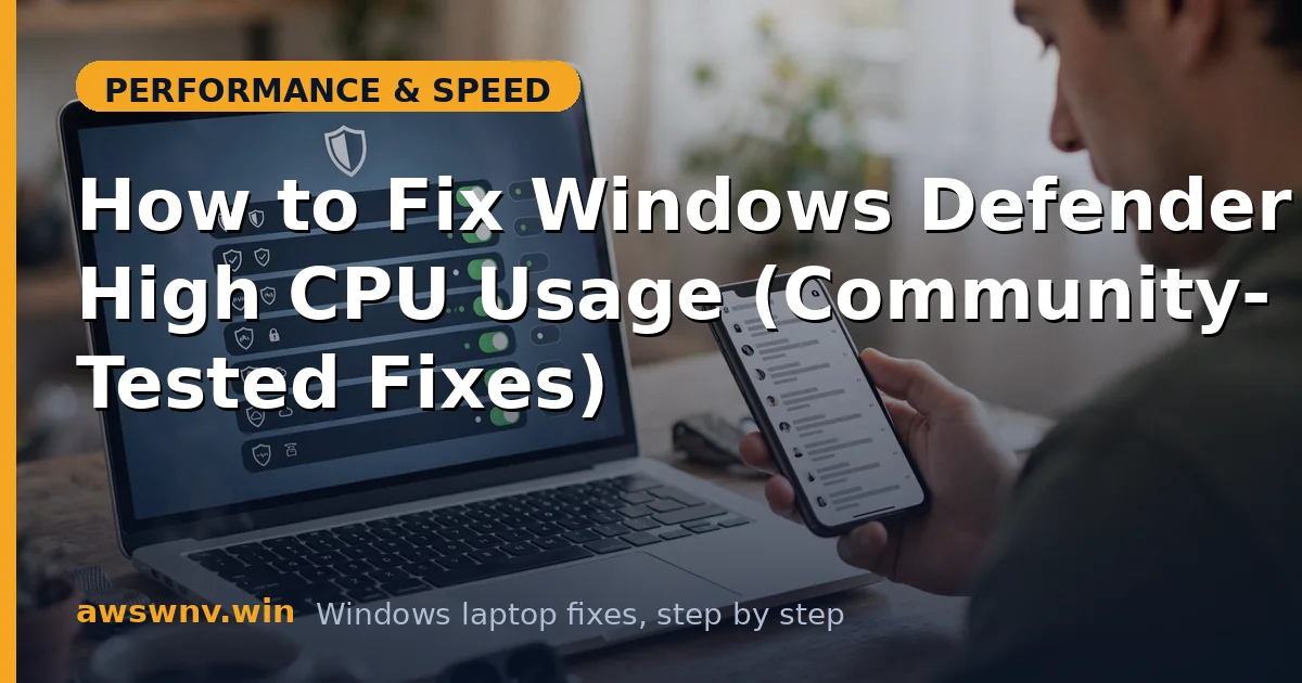 How to Fix Windows Defender High CPU Usage (Community-Tested Fixes)