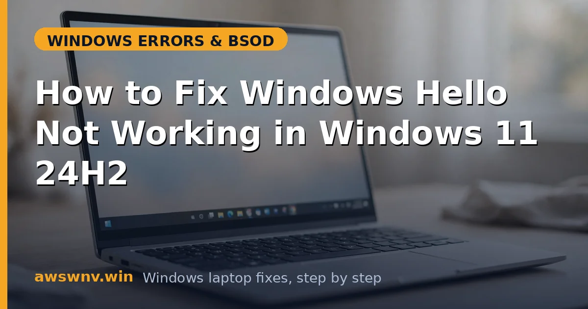 How to Fix Windows Hello Not Working in Windows 11 24H2