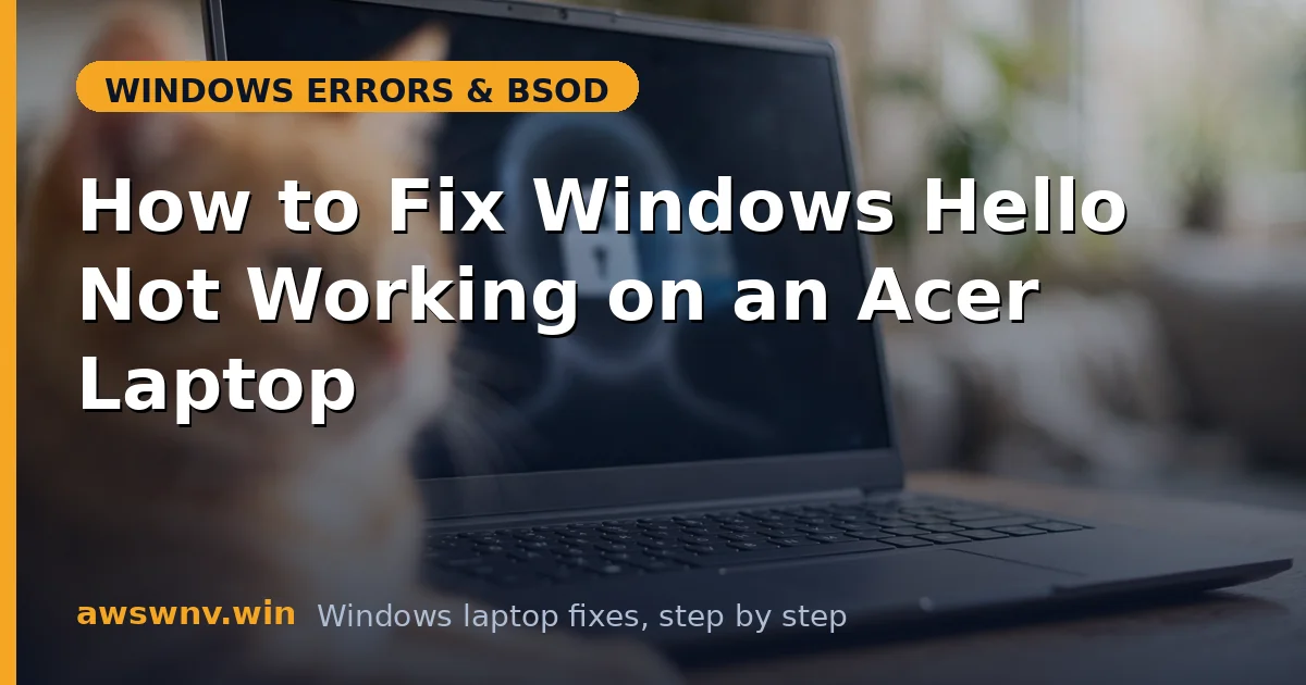 How to Fix Windows Hello Not Working on an Acer Laptop