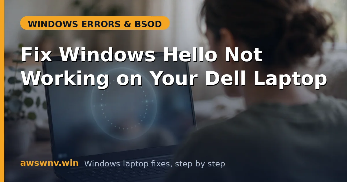 Fix Windows Hello Not Working on Your Dell Laptop