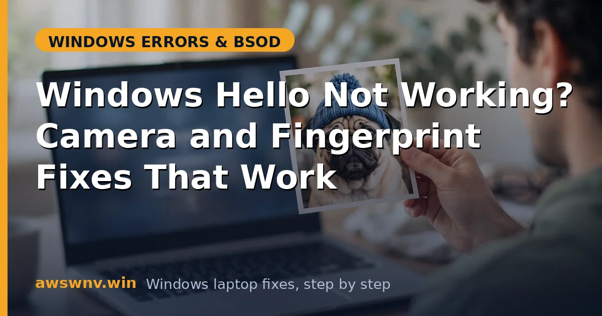 Windows Hello Not Working? Camera and Fingerprint Fixes That Work