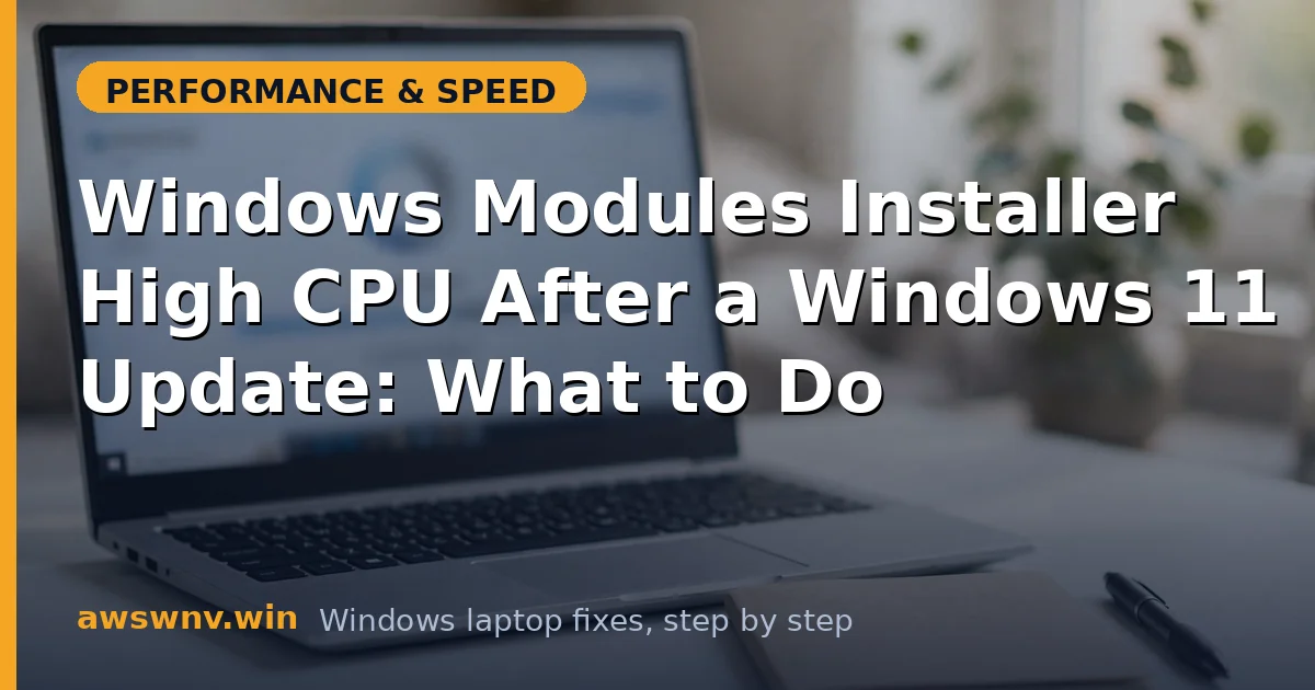 Windows Modules Installer High CPU After a Windows 11 Update: What to Do