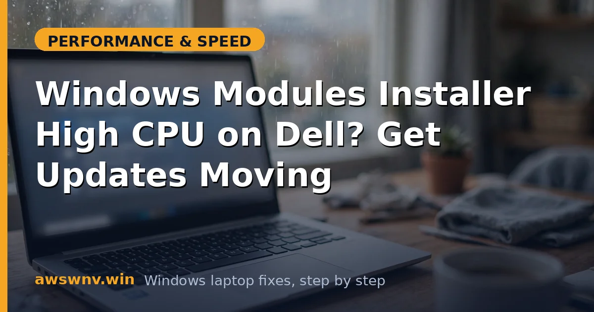 Windows Modules Installer High CPU on Dell? Get Updates Moving