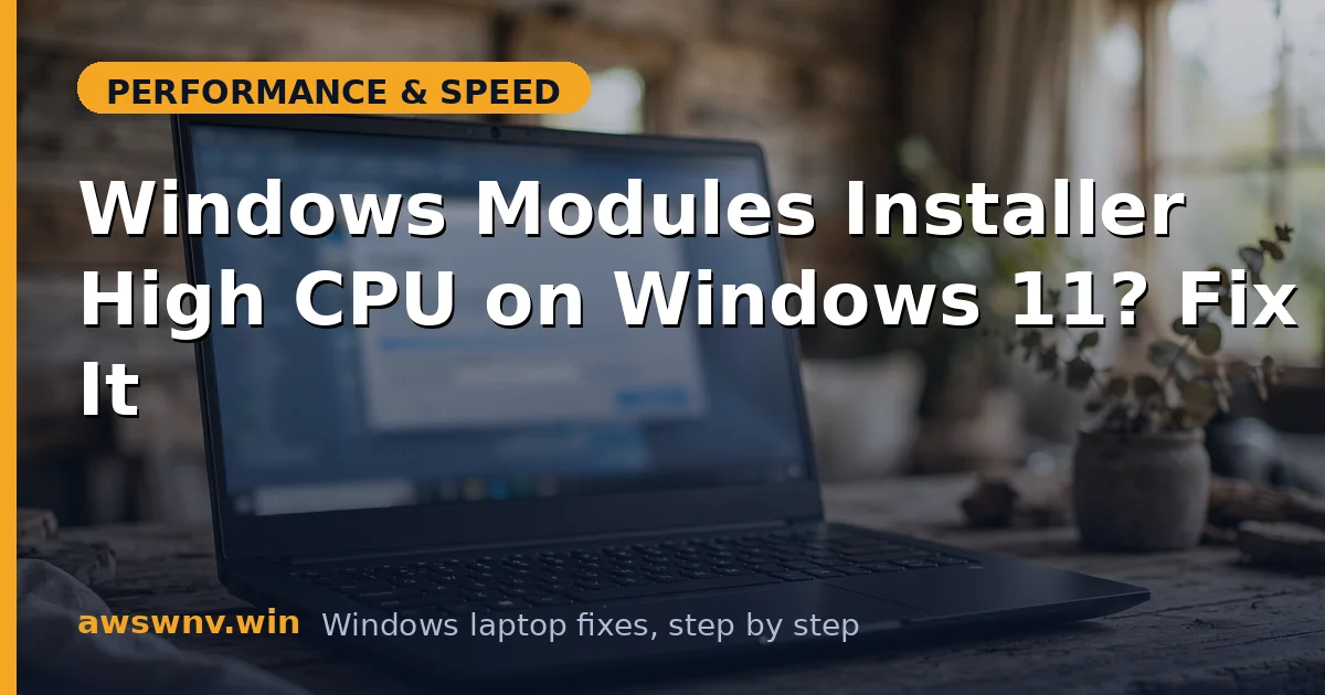 Windows Modules Installer High CPU on Windows 11? Fix It