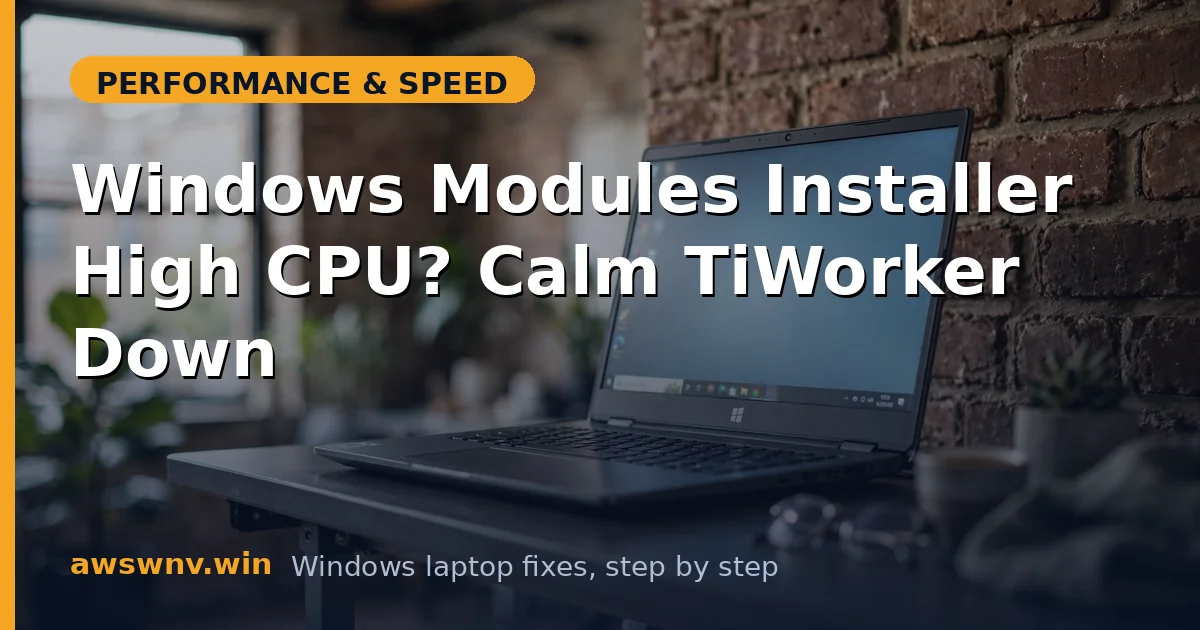 Windows Modules Installer High CPU? Calm TiWorker Down
