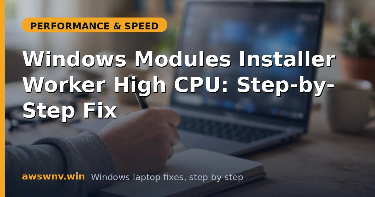 Windows Modules Installer Worker High CPU: Step-by-Step Fix