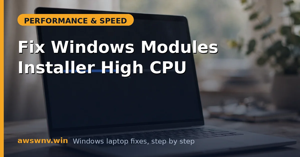 Fix Windows Modules Installer High CPU