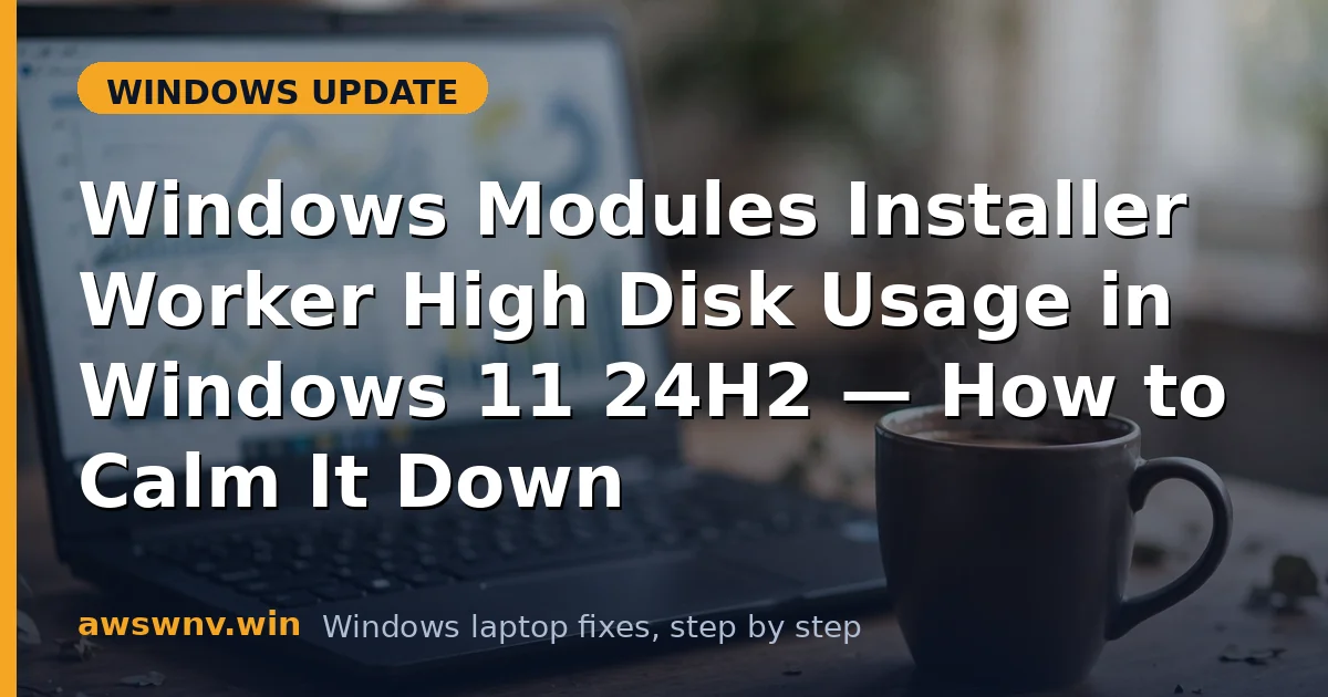 Windows Modules Installer Worker High Disk Usage in Windows 11 24H2 — How to Calm It Down