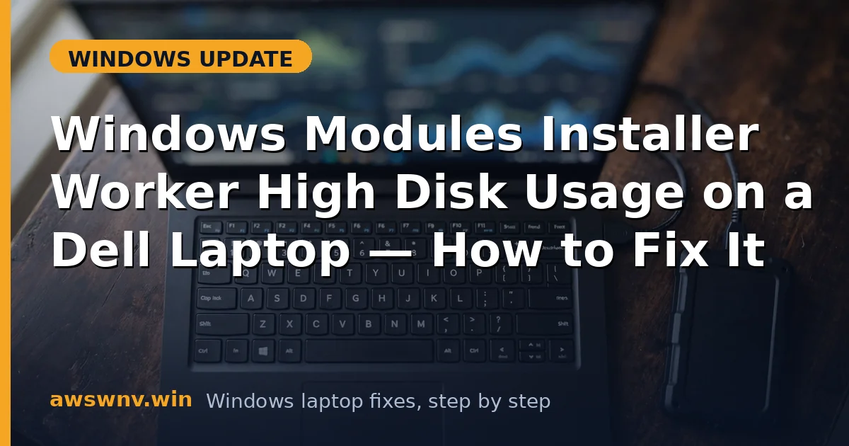 Windows Modules Installer Worker High Disk Usage on a Dell Laptop — How to Fix It
