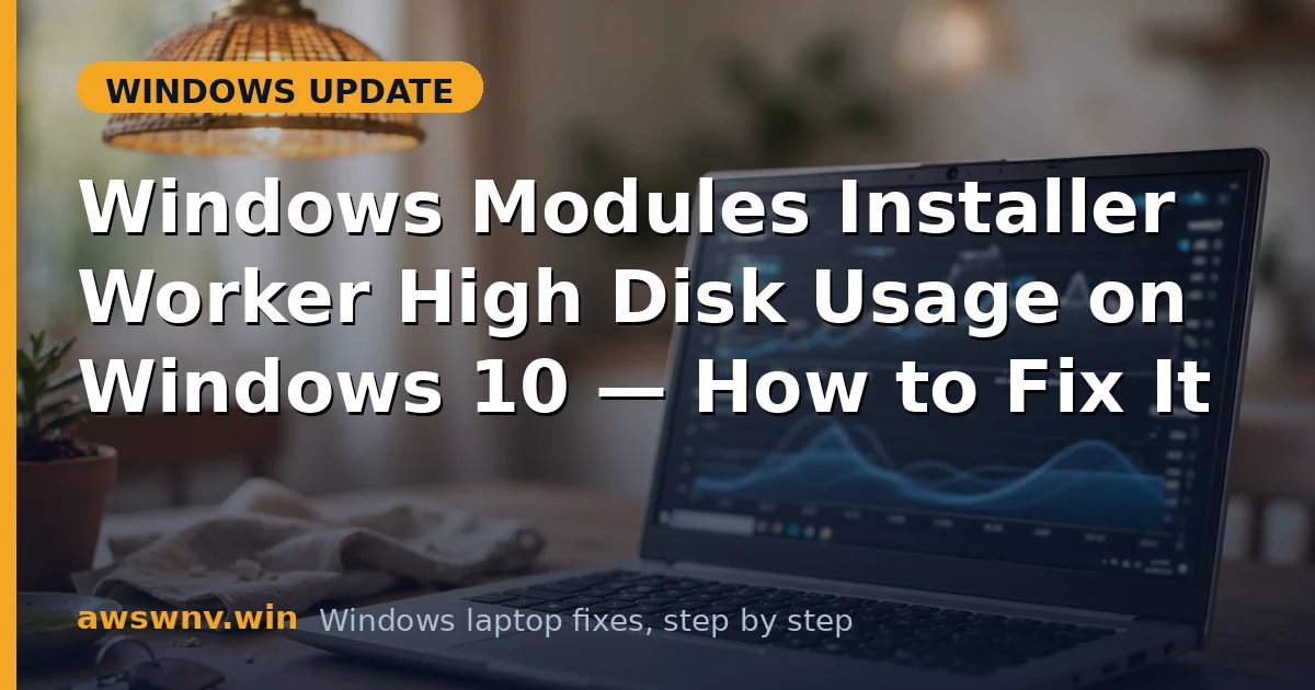 Windows Modules Installer Worker High Disk Usage on Windows 10 — How to Fix It