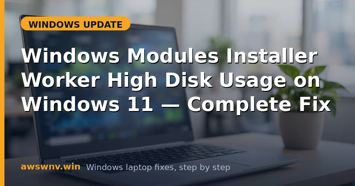 Windows Modules Installer Worker High Disk Usage on Windows 11 — Complete Fix