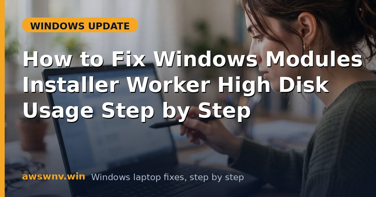 How to Fix Windows Modules Installer Worker High Disk Usage Step by Step