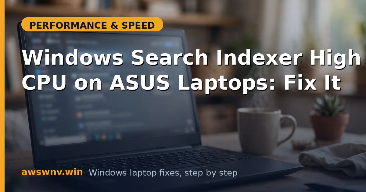 Windows Search Indexer High CPU on ASUS Laptops: Fix It