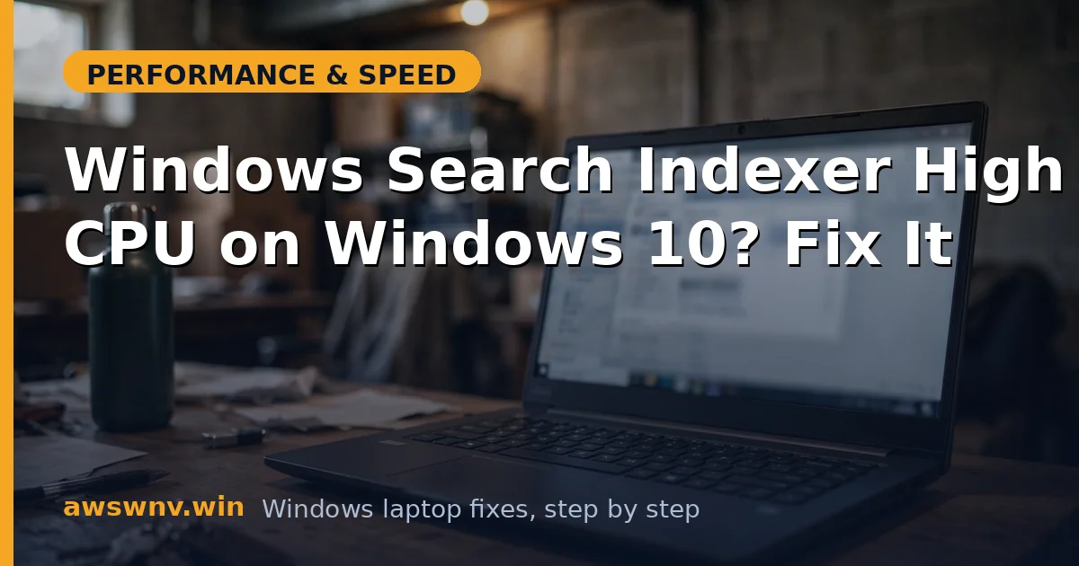 Windows Search Indexer High CPU on Windows 10? Fix It