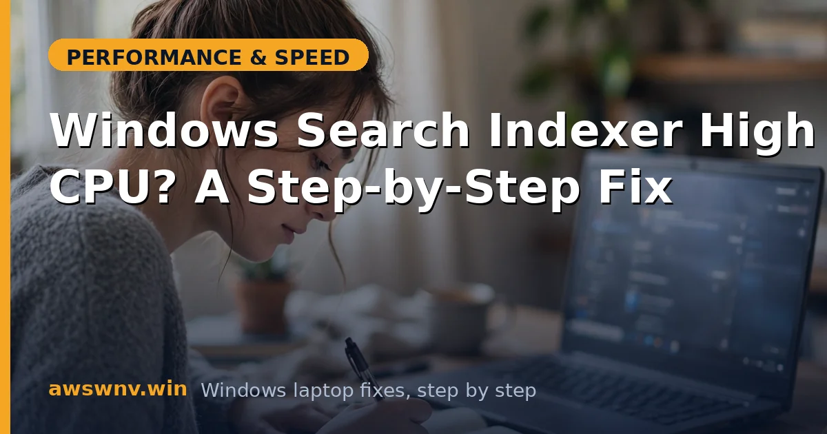 Windows Search Indexer High CPU? A Step-by-Step Fix