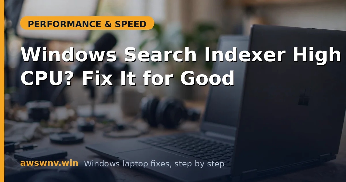 Windows Search Indexer High CPU? Fix It for Good