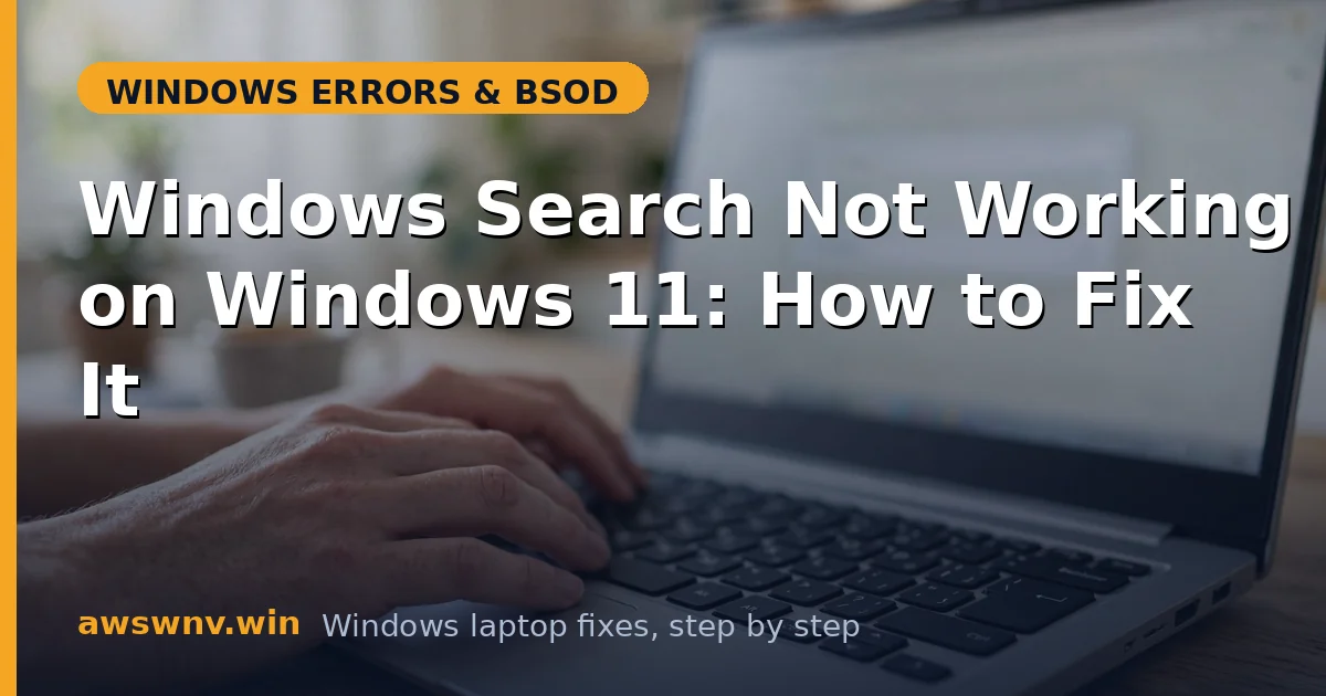 Windows Search Not Working on Windows 11: How to Fix It