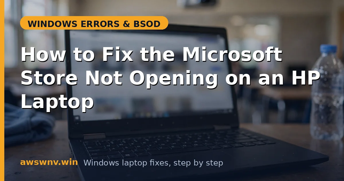 How to Fix the Microsoft Store Not Opening on an HP Laptop