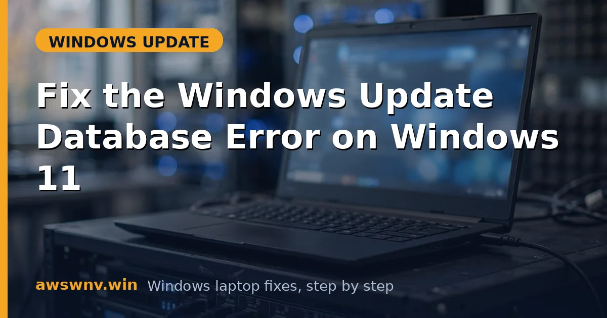 Fix the Windows Update Database Error on Windows 11