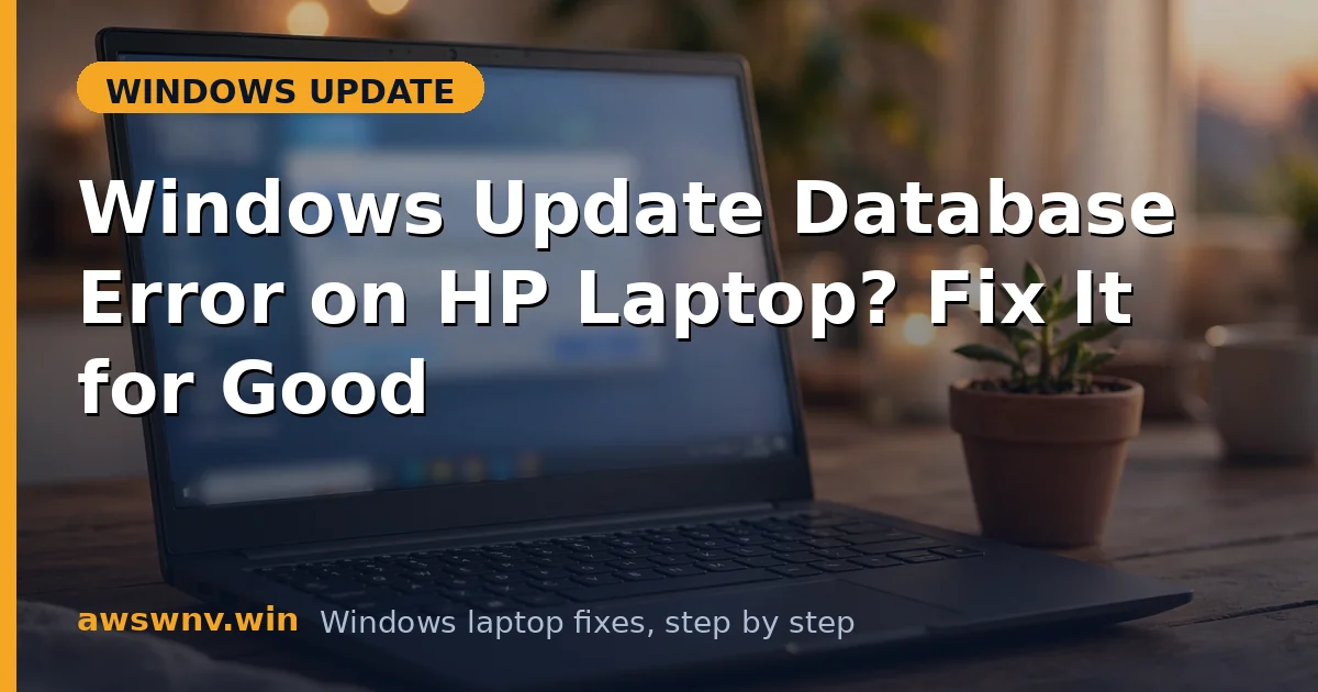 Windows Update Database Error on HP Laptop? Fix It for Good
