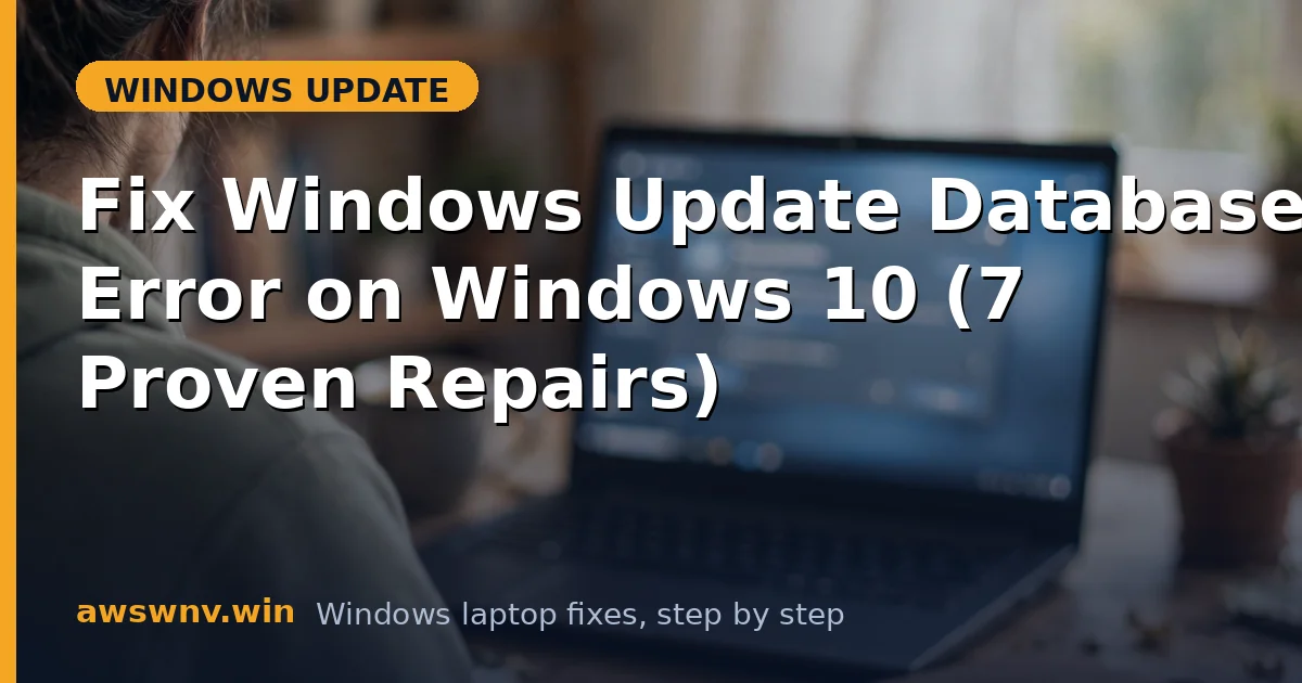 Fix Windows Update Database Error on Windows 10 (7 Proven Repairs)