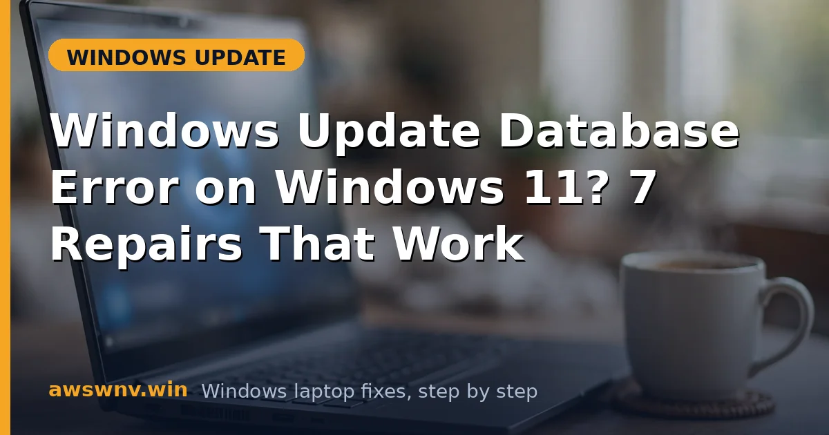 Windows Update Database Error on Windows 11? 7 Repairs That Work