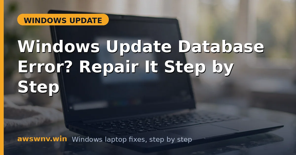 Windows Update Database Error? Repair It Step by Step