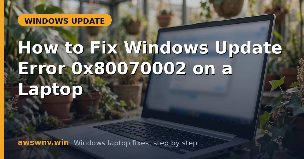 How to Fix Windows Update Error 0x80070002 on a Laptop