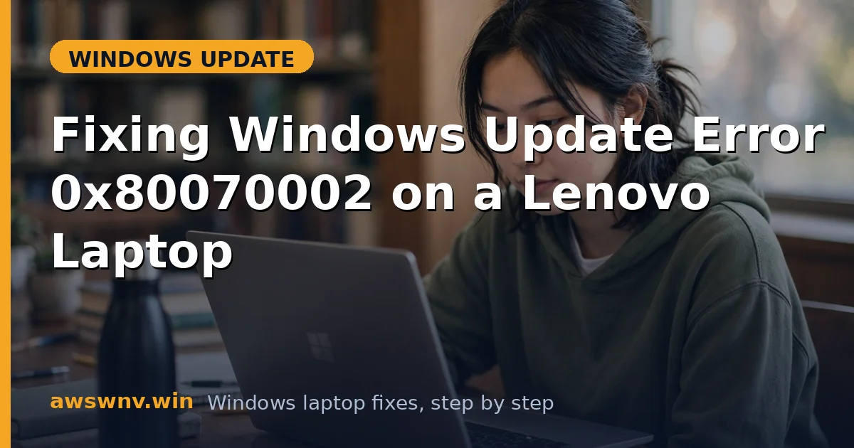 Fixing Windows Update Error 0x80070002 on a Lenovo Laptop