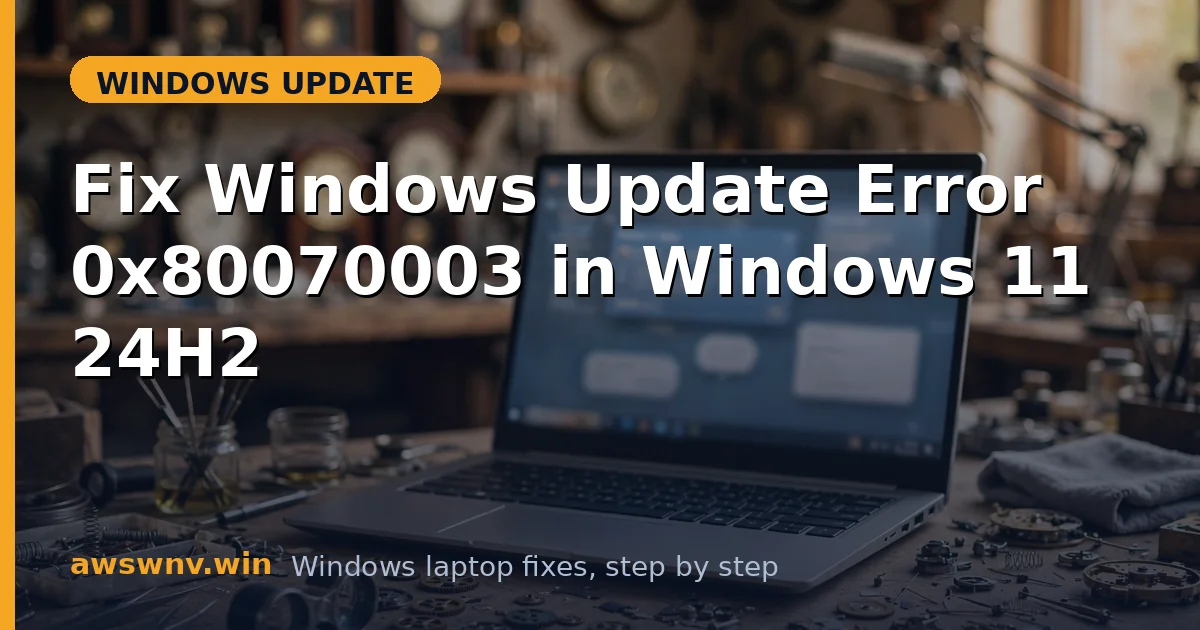 Fix Windows Update Error 0x80070003 in Windows 11 24H2