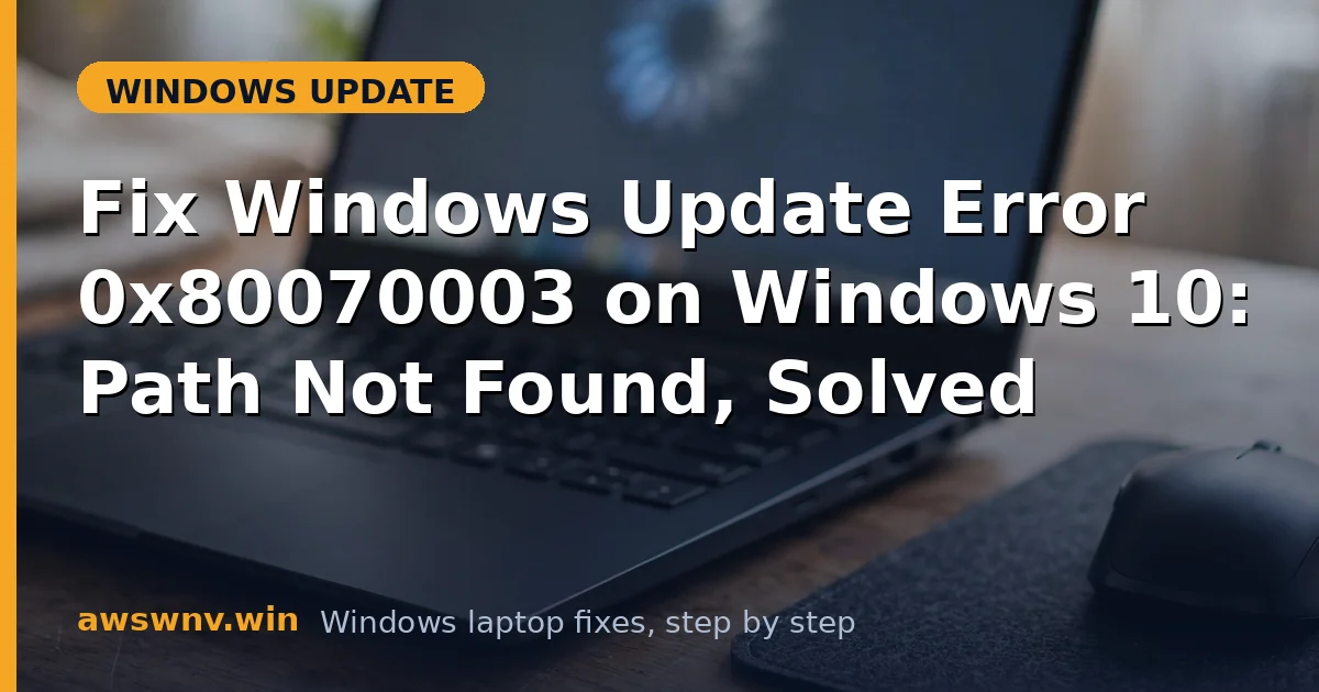 Fix Windows Update Error 0x80070003 on Windows 10: Path Not Found, Solved