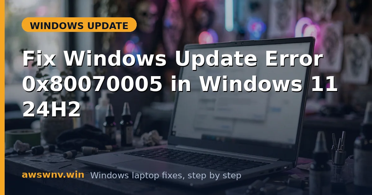 Fix Windows Update Error 0x80070005 in Windows 11 24H2