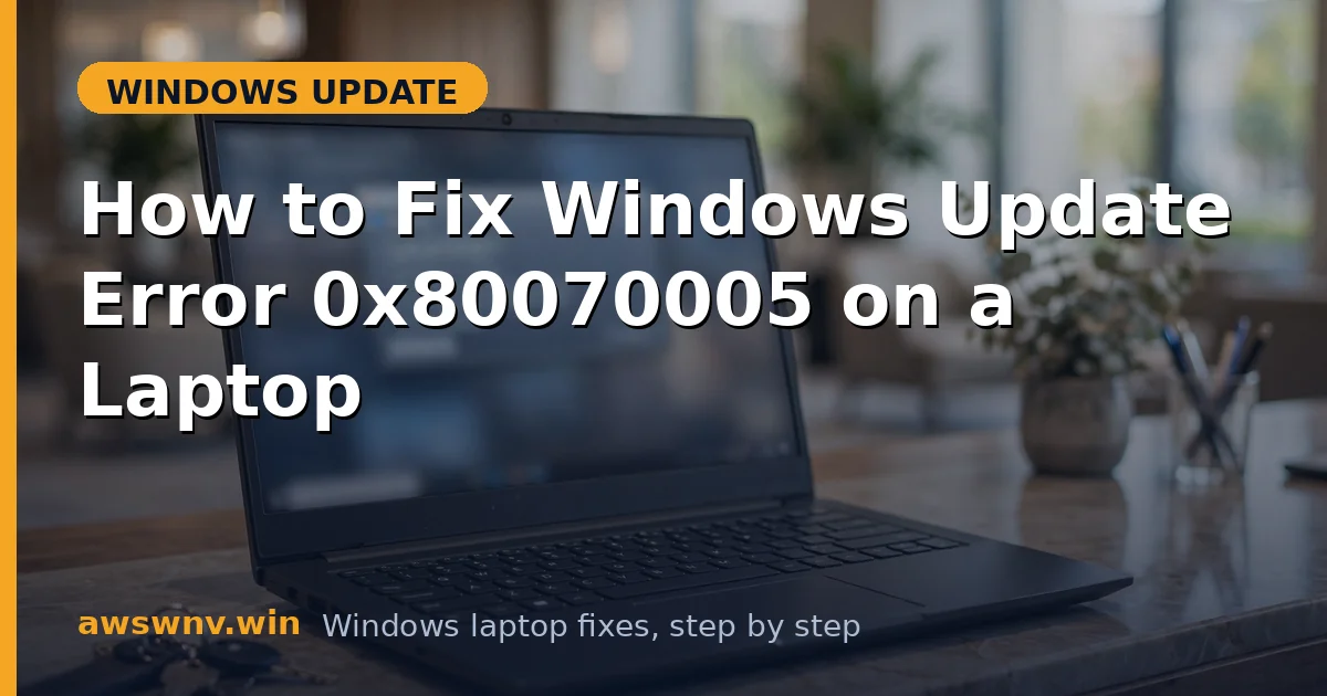 How to Fix Windows Update Error 0x80070005 on a Laptop